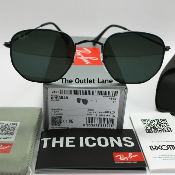 Model Display RayBan Hexagonal Black RB3548N - Picture 3 of 16